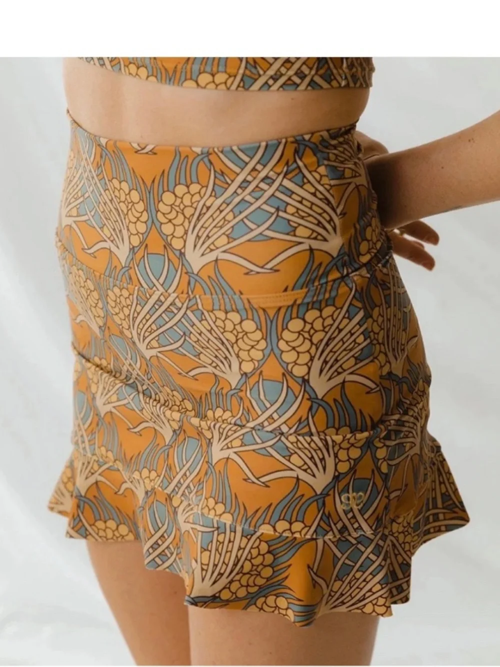 ALBION Women’s High Waist Swim Skirt Golden Hour Size M